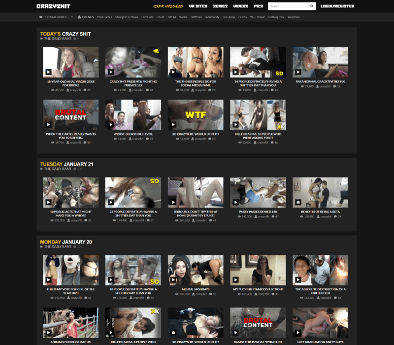 Crazyshit review - BEST HARDCORE PORN SITES